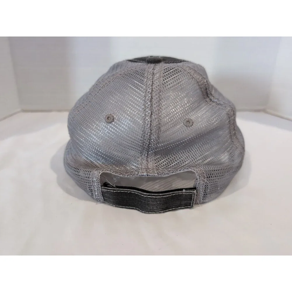 WOMEN'S RIVER HAIR DON'T CARE BLACK/GRAY TRUCKER HAT ADJUSTABLE STRAPBACK NWOT
